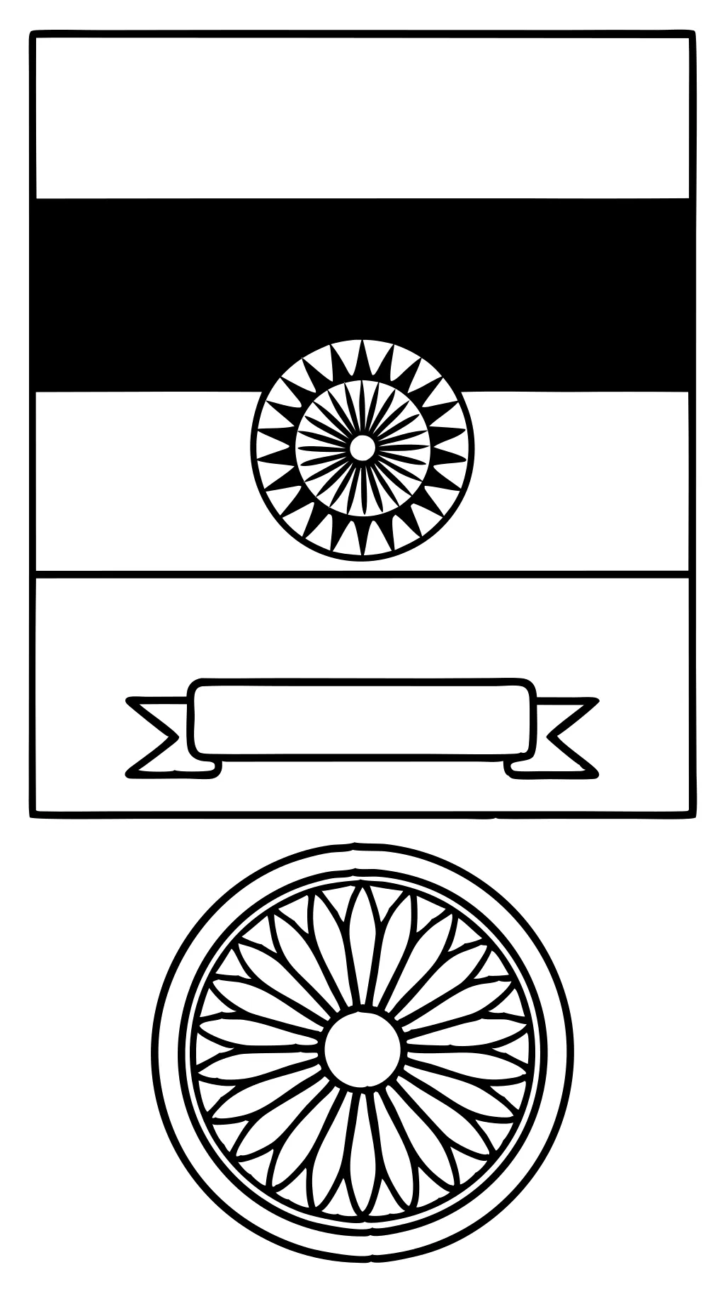 india flag coloring page